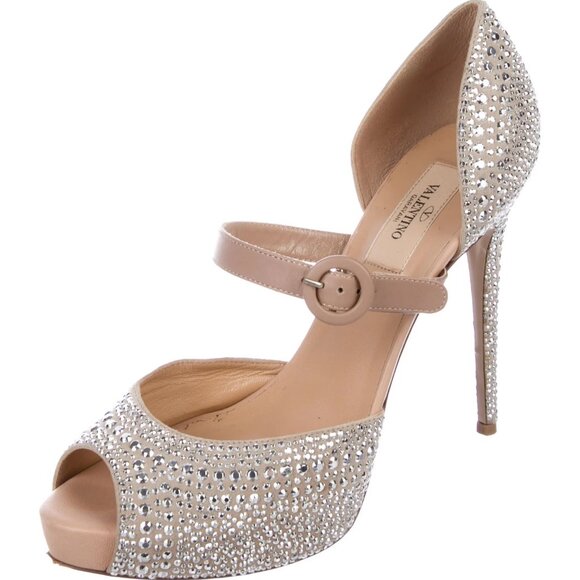 Valentino Embellished Suede Pumps Size: 8.5 | IT 38.5 - Picture 3 of 5